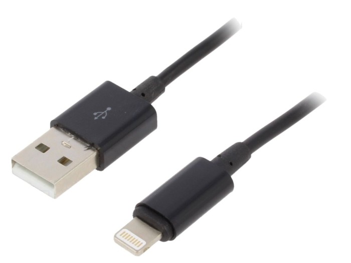 Cablu USB Lightning Apple 2m Negru