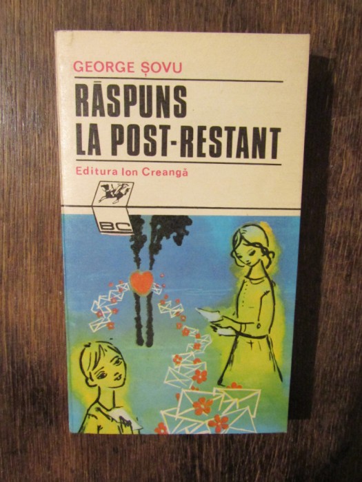 Răspuns la post-restant - George Șovu (autograf și dedicație pt. Vasile Băran)