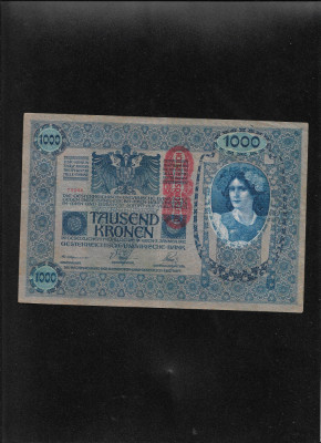 Germania Austro Ungaria 1919 (1902) supratipar 1000 coroane kronen seria79944 foto