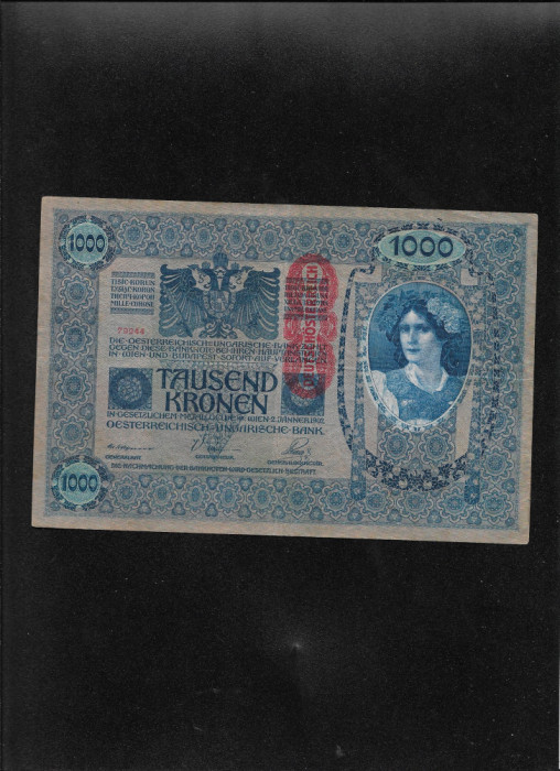 Germania Austro Ungaria 1919 (1902) supratipar 1000 coroane kronen seria79944