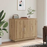 VidaXL Dulap, Stejar artizanal, 92x35x75 cm, lemn compozit