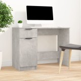 Birou Gri Beton 100x50x75 cm vidaXL Lemn Prelucrat Sertar Compartimente Birou Calculator Design Modern