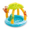Piscina pentru copii Intex cu acoperis, 102 x 86 cm, model palmier