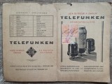 Lista de preturi a lampilor Telefunken// pliant 1940