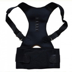 Centura corset magnetic pentru corectarea spatelui si a coloanei, marime XXL, negru foto