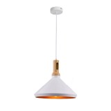 Cumpara ieftin Lustra Denvel metal alb-auriu 35x35x124 cm