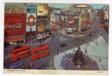 LONDRA PICCADILLY CIRCUS RECLAMA TIGARI COCA COLA BERE AUTOBUS, Circulata, Printata