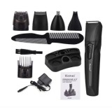 Cumpara ieftin Aparat de tuns facial si corporal multifunctional 8 in 1, cu 4 capete incluse, negru, uz casnic