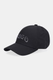 HUGO șapcă de baseball din bumbac culoarea negru, 50550608