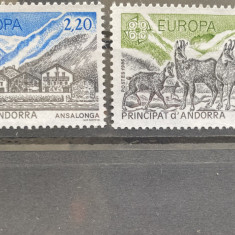 PC198 - Andorra franceza 1986 Europa CEPT/ Natura, serie MNH, 2v