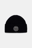 EA7 Emporio Armani pălărie din amestec de l&acirc;nă culoarea bleumarin, AF18020.7X000243