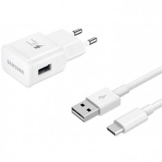 Incarcator Retea Samsung, Original Fast Charge, Cablu USB Type-C, S8/S9/Note 9, Alb Bulk foto