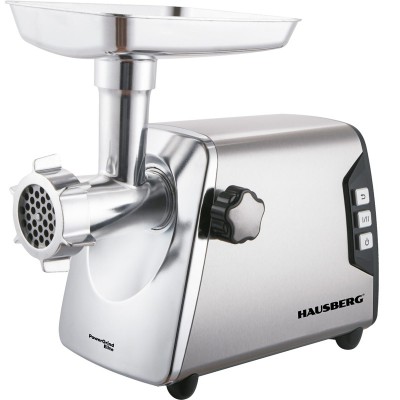 Masina de tocat electrica Hausberg, 2500 W, 2kg/min, Nivel zgomot 80 dB, 2 viteze, Inox foto