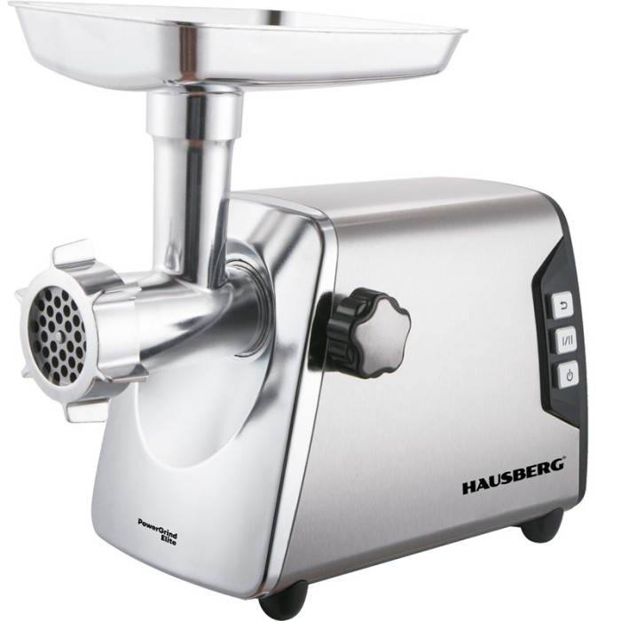 Masina de tocat electrica Hausberg, 2500 W, 2kg/min, Nivel zgomot 80 dB, 2 viteze, Inox