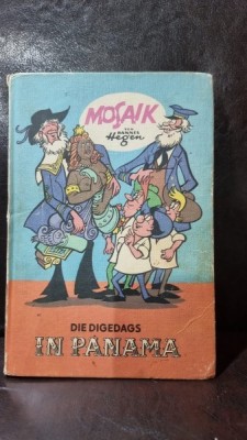 IN PANAMA, DIE DIGEDAGS, CARTE CU BENZI DESENATE, TEXT IN LIMBA GERMANA foto