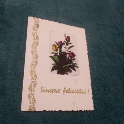 CARTE POSTALA FELICITARE CIRCULATA foto