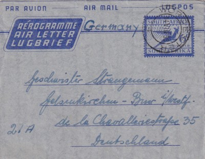 FILATELIE TEMATICA - PLIC AFRICA DE SUD TEMATICA AVION AVIOANE AVIATIE AIRMAIL AEROGRAM foto