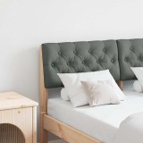 VidaXL Tăblie tapițată Gri &icirc;nchis 120 cm Lemn de pin masiv 879185