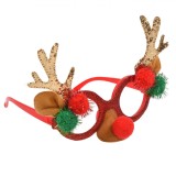 Ochelari Deghizare Crăciun, Coarne Cerb, Nas Roșu, Multicolor, Oem