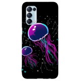 Husa compatibila cu Oppo A5 (2020) model Jellyfish constellation, Silicon, TPU, Viceversa, Transparent, Carcasa