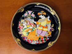 FARFURIE DECORATIVA- PORTELAN ROSENTHAL- CALUL FERMECAT- Nr. VI- Bj?rn Wiinblad D16,5CM foto