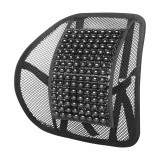 Pernita scaun cu suport lombar pentru corectare postura cu bile de masaj, dimensiune 40 x 38 cm, culoare neagra, Amio
