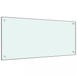 VidaXL Panou antistropi de bucătărie, alb, 90x40 cm, sticlă securizată