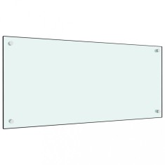 vidaXL Panou antistropi de bucătărie, alb, 90x40 cm, sticlă securizată