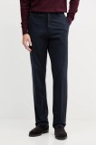 Trussardi pantaloni culoarea bleumarin, drept, P709M000019N