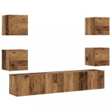 Cumpara ieftin Dulapuri TV montate pe perete 6 buc Lemn vechi lemn prelucrat