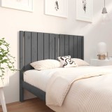 Cumpara ieftin Tăblie de pat, gri, 125,5x4x100 cm, lemn masiv de pin