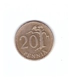 Moneda Finlanda 20 pennia 1972, stare foarte buna, curata