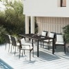VidaXL Set mobilier de grădină cu perne, 7 piese, negru, poliratan 3157955