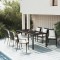 vidaXL Set mobilier de grădină cu perne, 7 piese, negru, poliratan 3157955