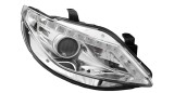 Set faruri Seat Ibiza, 04.2012, montare fata, stanga+dreapta, lupa; cu semnalizare pe LED; H9+H9+PY21W; electric; crom, transparent; Tuning;