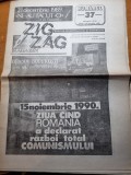 Ziarul Zig-Zag 19-25 noiembrie 1990-manifestatie contra comunismului