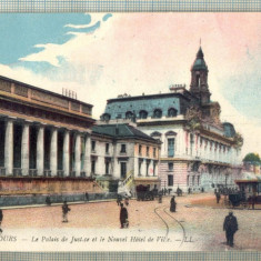 AD 25 C. P. VECHE -TOURS - LE PALAIS DE JUSTICE -FRANTA-1918-SCRISA IN FRANCEZA