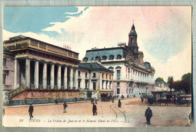AD 25 C. P. VECHE -TOURS - LE PALAIS DE JUSTICE -FRANTA-1918-SCRISA IN FRANCEZA foto