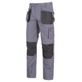 Pantaloni grosi de lucru Lahti Pro, marimea S, bumbac/poliester, 9 buzunare, talie ajustabila, Gri