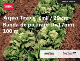 Bandă de picurare Aqua TraXX, diametru 17mm, distanta picurare 20 cm, rola 100 m