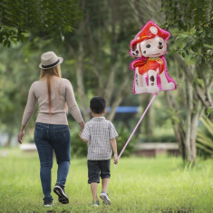 Balon folie Marshall Paw Patrol, figurina gigant 70x30 cm, umflare aer si heliu foto