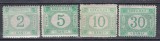 ROMANIA 1887 TAXE DE PLATA EMISIUNEA a III-a SERIE COMPLETA GUMA ORIGINALA SERIE COMPLETA STARE MNH, Nestampilat