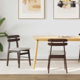 vidaXL Scaun de sufragerie 2 pcs Maro deschis și deschis 42020510