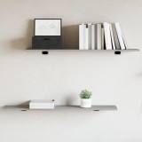 VidaXL Rafturi de perete, 4 buc., gri sonoma, 100x20x1,5 cm, lemn