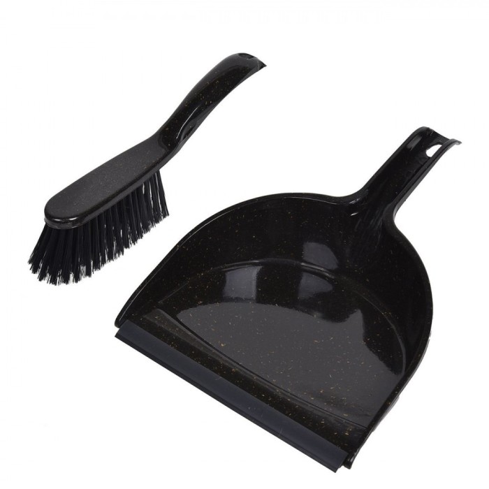 Set Faras cu Perie, Mozaic, Culoare Negru, Plastic