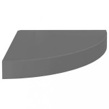 Cumpara ieftin Raft coltar de perete, gri extralucios, 25x25x3,8 cm, MDF