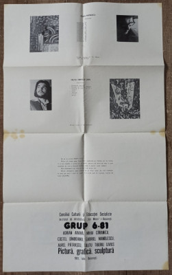 Afis-program expozitia Grup 6-81, 1981 foto