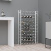 Suport Sticle Vin vidaXL, Metal Alb, 72 Sticle, 64x22x117cm, Raft Depozitare Vinuri, Design Modern