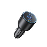 Incarcator auto UGREEN 130W 3-Port Fast Car Charger CD293, 1 x USB A, 2 x USB C, Gri