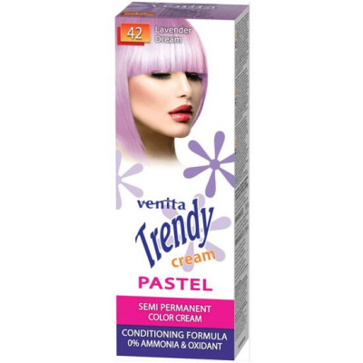 Vopsea de par semipermanenta, Trendy Cream Pastel, Venita, Nr. 42, Lavender dream foto